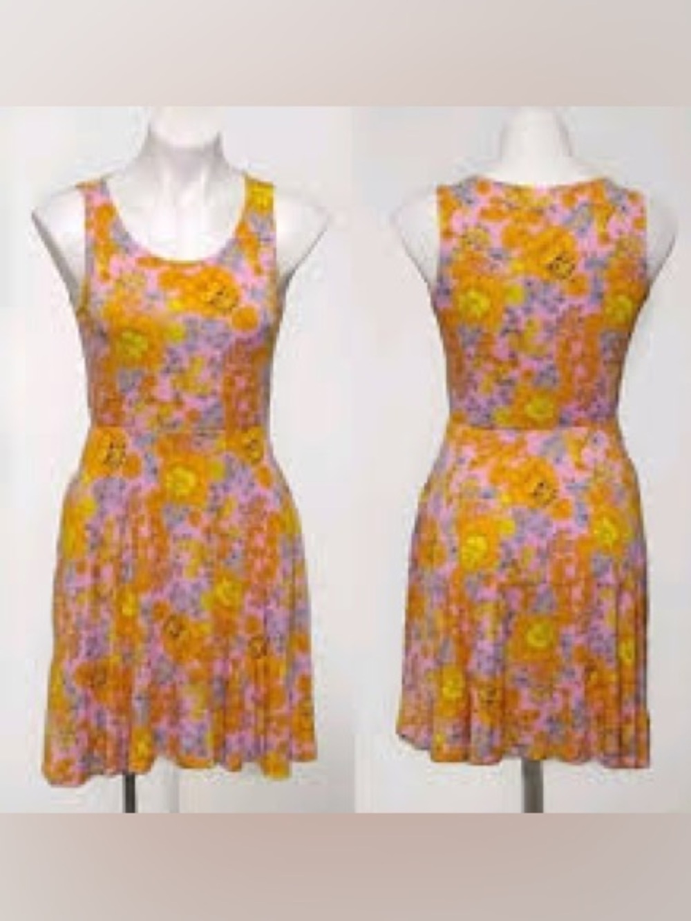 Agnes & Dora “I Got You Babe” Fit & Flare Dress Size XL NWT Pink Orange Floral